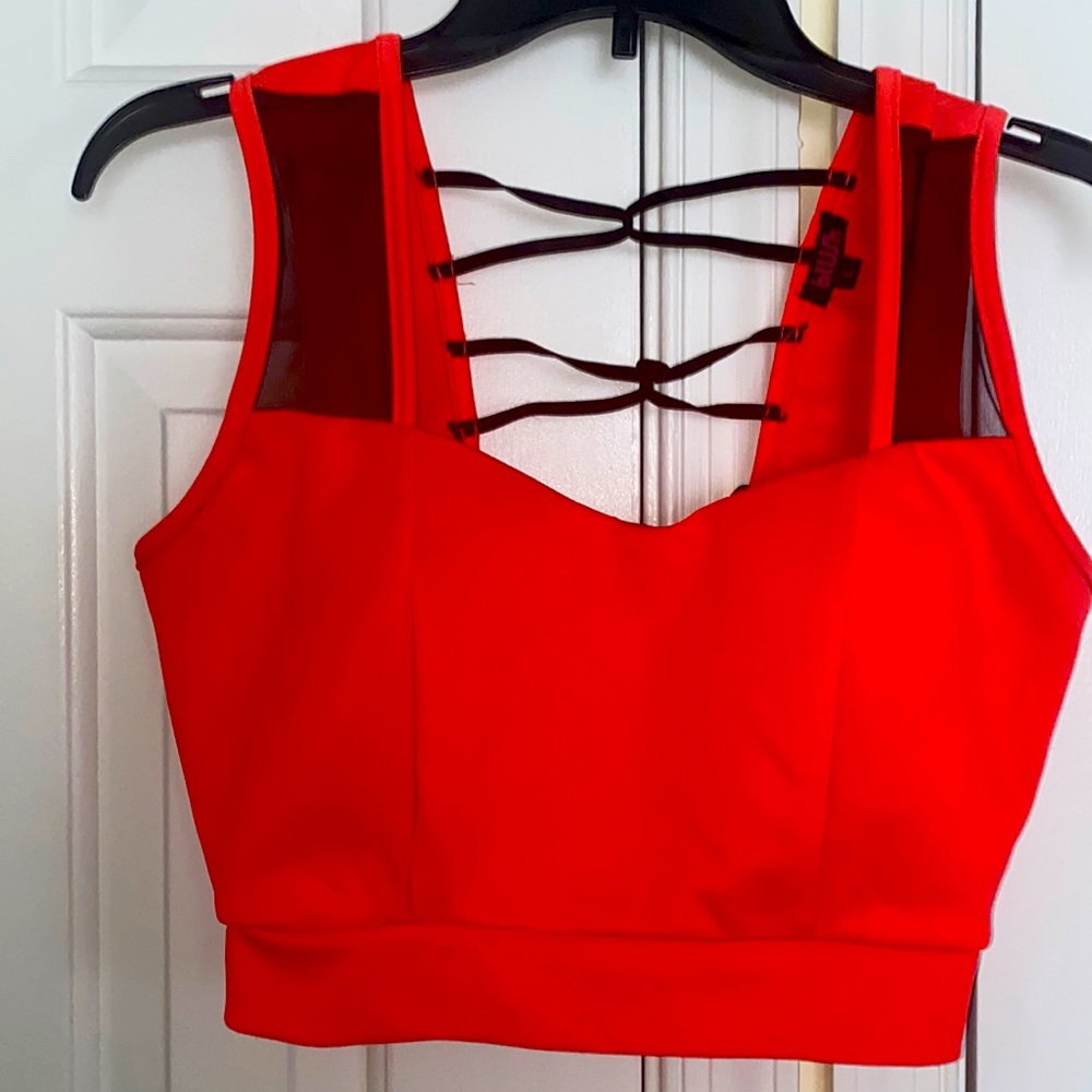 Her name is Blush like the Brand 💋 Sexy Crop Top Lace Strapped Open lace back🌹
